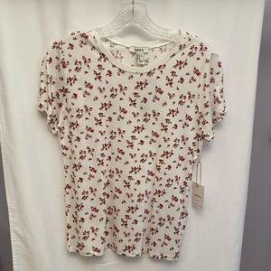 Forever 21 short sleeve floral print top size M